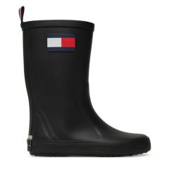Kalosze Tommy Hilfiger. Czarne kalosze chłopięce Tommy Hilfiger, bez wzorów. Za 129.99 zł.