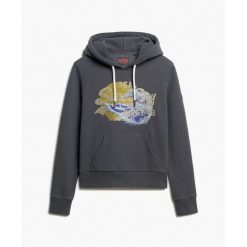 Bluza damska z kapturem Superdry Vintage Logo Tokyo. Brązowe bluzy damskie Superdry., s, bez wzorów, z kapturem. Za 429.20 zł.