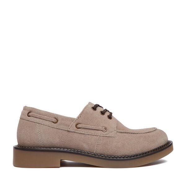Półbuty Lasocki. Brązowe mokasyny damskie Lasocki, bez wzorów, bez obcasa, bez zapięcia. Za 229.99 zł.