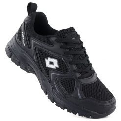 Buty sportowe męskie sneakersy Lotto czarne KITAURA. Czarne buty sportowe męskie Lotto, z tkaniny, bez zapięcia. Za 179.00 zł.