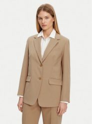 Weekend Max Mara Marynarka Materia 2515041091 Beżowy Regular Fit. Brązowe żakiety damskie Weekend Max Mara, bez wzorów, z wełny. Za 1,199.00 zł.