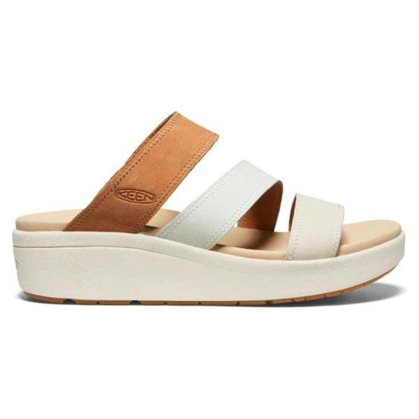 Klapki turystyczne damskie Keen Ellecity Slide. Brązowe klapki damskie Keen, bez wzorów, bez obcasa. Za 318.55 zł.