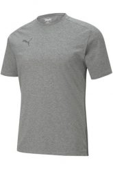 Koszulka treningowa męska Puma teamCUP Casuals T-Shirt. Szare koszulki sportowe męskie Puma, na lato, l, bez wzorów, z bawełny, bez kołnierzyka, bez ramiączek. Za 53.49 zł.
