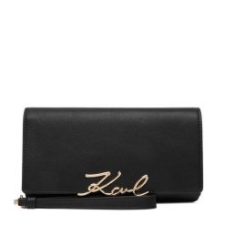 Portfel KARL LAGERFELD. Czarne portfele damskie KARL LAGERFELD, bez wzorów. Za 649.99 zł.