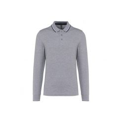 Koszulka polo pique z długim rękawem Kariban. Niebieskie bluzki z długim rękawem męskie KARIBAN, m, bez wzorów, eleganckie, bez ramiączek. Za 151.50 zł.