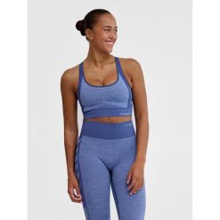 Biustonosz dla kobiet Hummel MT Shine Seamless Sports. Niebieskie biustonosze Hummel, bez wzorów. Za 163.00 zł.