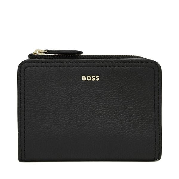 Portfel BOSS. Czarne portfele damskie Boss, bez wzorów. Za 449.99 zł.
