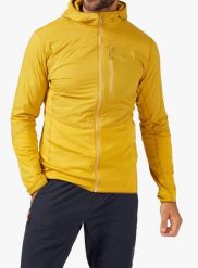 Bluza z kapturem męska Rab Ascendor Summit Hoody FZ. Żółte bluzy męskie RAB, m, bez wzorów, z materiału, z kapturem. Za 577.49 zł.