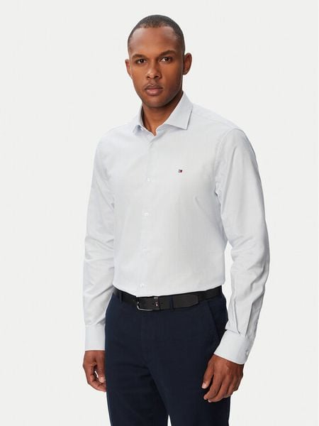 Tommy Hilfiger Koszula MW0MW43747 Niebieski jasny Regular Fit. Niebieskie koszule męskie Tommy Hilfiger, m, bez wzorów, z bawełny, biznesowe, bez kołnierzyka, bez ramiączek. Za 329.99 zł.