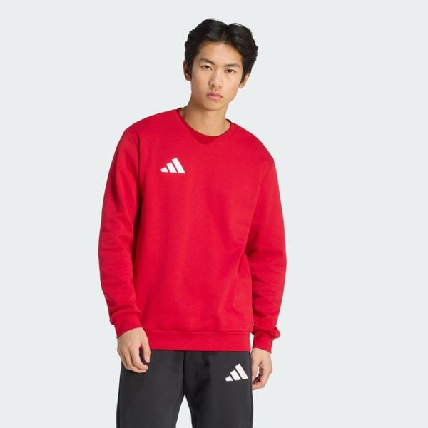 Bluza Entrada26. Białe bluzy męskie Adidas, l, bez wzorów, z bawełny, bez kaptura. Za 141.99 zł.