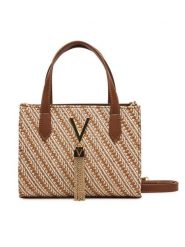 Valentino Torebka Divina Summer VBS9XI15S Brązowy. Brązowe torebki do ręki damskie Valentino, bez wzorów, ze skóry, bez dodatków. Za 479.99 zł.