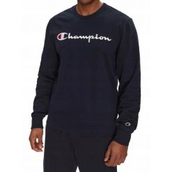 BLUZA męska CHAMPION 220727-BS501 bez kaptura granatowa bawełniana M. Niebieskie bluzy męskie Champion, m, bez wzorów, z bawełny, bez kaptura. Za 179.00 zł.