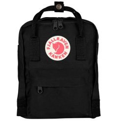 Plecak sportowo-turystyczny Kanken Mini. Czarne torby i plecaki dziecięce Fjällräven, z materiału. Za 328.89 zł.