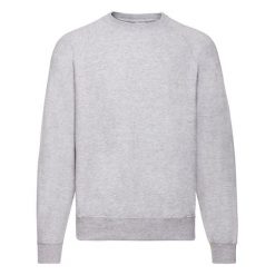 Bluza Unisex Adult Classic Plain Raglan. Szare bluzy męskie Fruit of the Loom, m, bez wzorów, bez kaptura. Za 79.99 zł.