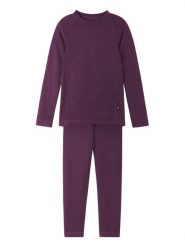 Reima Komplet bielizny termoaktywnej Taitoa 5200030C Fioletowy Regular Fit. Fioletowe bielizna dla dziewczynek Reima, bez wzorów, z wełny. Za 319.99 zł.