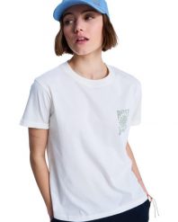 Koszulka z krótkim rękawem dla Kobiety OCEANREGULAR Biały. Białe t-shirty damskie Roxy, l, bez wzorów, z bawełny, klasyczne, bez kołnierzyka. Za 76.99 zł.