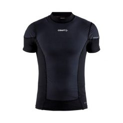 Koszulka Craft Active Extreme X. Czarne koszulki sportowe męskie Craft, s, bez wzorów, z materiału, bez kołnierzyka, bez ramiączek, do biegania. Za 568.95 zł.