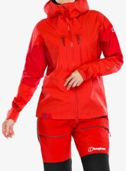Kurtka z membraną damska Berghaus MTN Guide Alpine Pro Jacket. Czerwone kurtki damskie Berghaus, xl, bez wzorów, z gore-texu, bez kaptura. Za 2,169.25 zł.