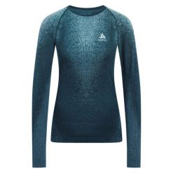 Bluza termoaktywna damska Odlo Performance Warm Blackcomb BL Top Crew Neck LS. Niebieskie bielizna termoaktywna damska Odlo, xs, bez wzorów, z elastanu, bez ramiączek, długie. Za 307.99 zł.