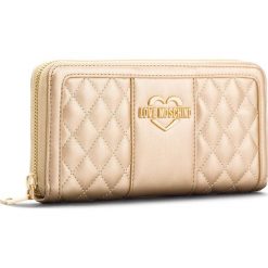 Duży Portfel Damski LOVE MOSCHINO - JC5512PP16LB0901 Oro. Żółte portfele damskie Love Moschino, ze skóry ekologicznej. W wyprzedaży za 339.00 zł.