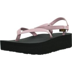 Sandały TEVA W FLATFORM SLIM Rose. Czerwone sandały damskie Teva, bez wzorów, z tkaniny, bez obcasa, bez zapięcia. Za 279.99 zł.