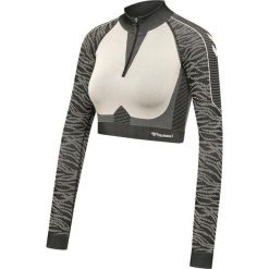Damska bluza z zamkiem 1/2 crop Hummel MT Mila. Czarne bluzy damskie Hummel, bez wzorów, bez kaptura, na fitness i siłownię. Za 253.00 zł.