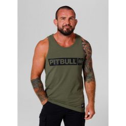 Tank męski Pitbull Top Slim Fit Hilltop. Czarne t-shirty męskie PITBULL, m, bez wzorów, bez kołnierzyka. Za 89.00 zł.