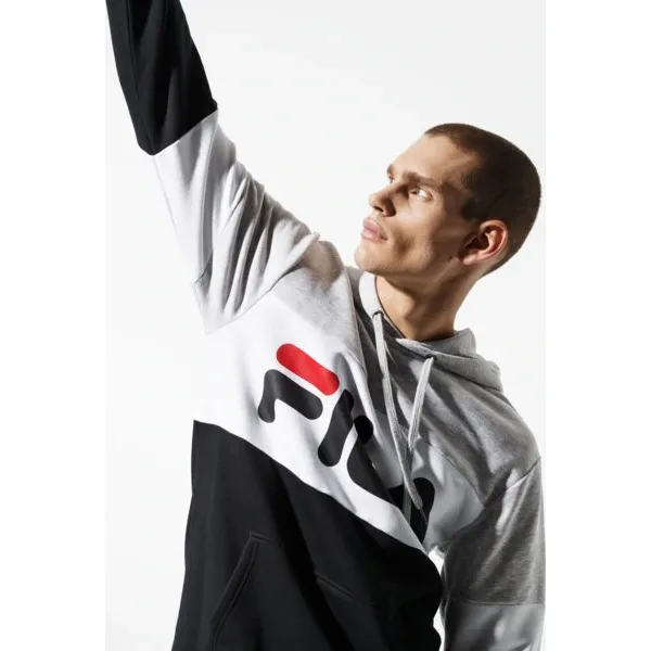 Fila Bluza Night Blocked Hoody , szary, rozmiar S. Szare bluzy męskie Fila, m, bez wzorów, z bawełny, bez kaptura. W wyprzedaży za 209.99 zł.