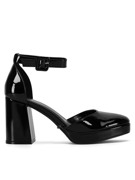 DeeZee Czółenka LH24039-1 Czarny. Czarne czółenka damskie DeeZee, bez wzorów, z materiału, bez obcasa, bez zapięcia. Za 159.99 zł.