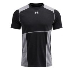 T-shirt Męski Under Armour HG ELITE FITTED. Czarne t-shirty męskie Under Armour, m, bez wzorów, z elastanu, bez kołnierzyka. Za 209.65 zł.