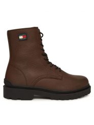 Tommy Jeans Trzewiki Tjm Lace Up Tumbled High EM0EM01631 Brązowy. Brązowe botki męskie Tommy Jeans, bez wzorów, z jeansu, bez zapięcia. Za 639.99 zł.
