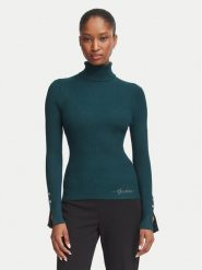 Guess Golf W6BR29 Z1417 Zielony ciemny Slim Fit. Zielone swetry damskie Guess, m, z aplikacjami, z wiskozy, bez kołnierzyka, bez ramiączek, bez kaptura. Za 344.99 zł.