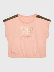 Guess T-Shirt J3GI11 K8HM3 Różowy Boxy Fit. Czerwone t-shirty i topy dla dziewczynek Guess, z aplikacjami, z bawełny, bez ramiączek. Za 109.99 zł.