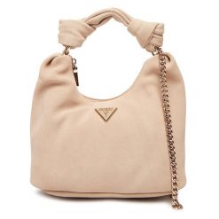 Torebka Guess. Brązowe torebki do ręki damskie Guess, z aplikacjami, klasyczne, bez dodatków. Za 519.99 zł.