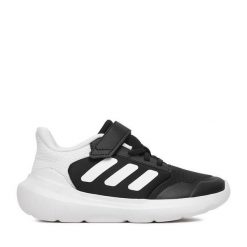 Sneakersy adidas. Czarne trampki i tenisówki chłopięce Adidas, bez wzorów, bez zapięcia. Za 169.99 zł.