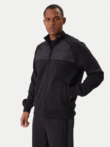 KARL LAGERFELD Bluza 705000 561902 Czarny Regular Fit. Czarne bluzy męskie KARL LAGERFELD, m, bez wzorów, z syntetyku, bez kaptura. Za 959.99 zł.