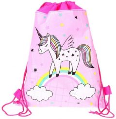 Worek Szkolny Na Buty Strój Gimnastyczny Jednorożec Na Tęczy Różowy 35x27cm. Czerwone torby i plecaki dziecięce LEAN. Za 13.19 zł.