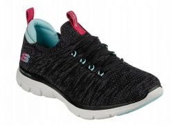 Buty Sportowe Damskie Skechers Flex Appeal. Czarne obuwie sportowe damskie Skechers, bez wzorów, trekkingowe. Za 307.99 zł.