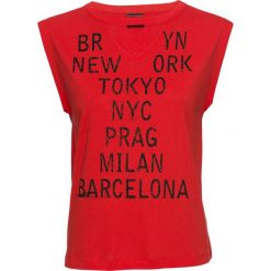 Top bonprix truskawkowo-czarny. Topy damskie marki bonprix. Za 24.99 zł.