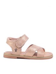 EMU Australia Sandały Rose K12215 Złoty. Żółte sandały dziewczęce Emu Australia, ze skóry, bez zapięcia. Za 229.99 zł.