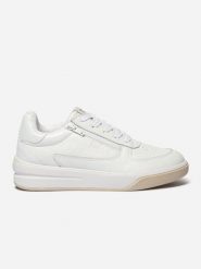 Damskie skórzane buty sportowe TBS. Białe obuwie sportowe damskie TBS, bez wzorów, z bawełny. Za 462.70 zł.