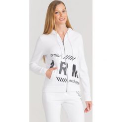 BLUZA Armani Exchange. Białe bluzy damskie Armani Exchange, l, bez wzorów, z materiału, z kapturem. Za 335.40 zł.