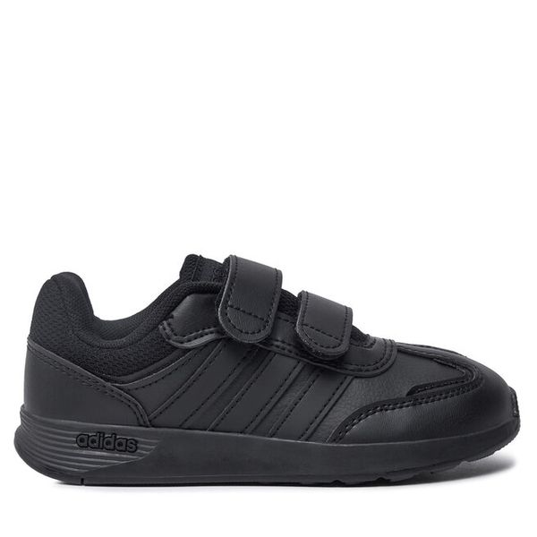 Sneakersy adidas. Czarne trampki i tenisówki chłopięce Adidas, bez wzorów, bez zapięcia. Za 129.99 zł.