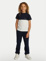 Tommy Hilfiger T-Shirt KB0KB09617 D Granatowy Regular Fit. Niebieskie t-shirty dla chłopców Tommy Hilfiger, bez wzorów, z bawełny, bez ramiączek. Za 89.99 zł.