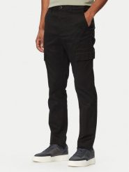 Calvin Klein Spodnie materiałowe Refined LV04LC619G Czarny Regular Fit. Czarne spodnie materiałowe męskie Calvin Klein, m, bez wzorów, z bawełny. Za 409.99 zł.