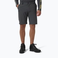 Spodenki trekkingowe męskie Helly Hansen Brono Softshell. Szare krótkie spodenki sportowe męskie Helly Hansen, m, bez wzorów, z softshellu, trekkingowe. Za 319.15 zł.