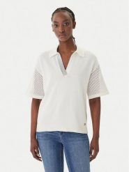 Liu Jo Sport Polo TA6110 MS71G Écru Regular Fit. Koszulki sportowe damskie Liu Jo Sport, m, bez wzorów, z bawełny, bez kołnierzyka, bez ramiączek. Za 549.99 zł.