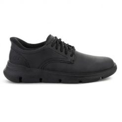 Buty do chodzenia męskie Skechers Slip-Ins: Garza Duran. Czarne eleganckie półbuty Skechers, z materiału, biznesowe, bez zapięcia. Za 474.00 zł.