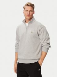 Lacoste Bluza SH8866 Szary Regular Fit. Szare bluzy męskie Lacoste, m, bez wzorów, z bawełny, bez kaptura. Za 639.99 zł.