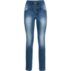 Dżinsy SKINNY z wysoką talią bonprix niebieski "stone”. Jeansy damskie marki bonprix. Za 109.99 zł.